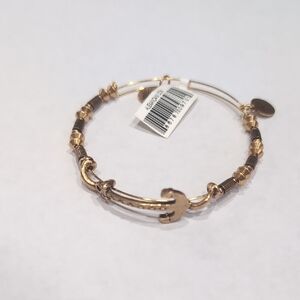 Alex and Ani Gold and Black Modern Bracelet